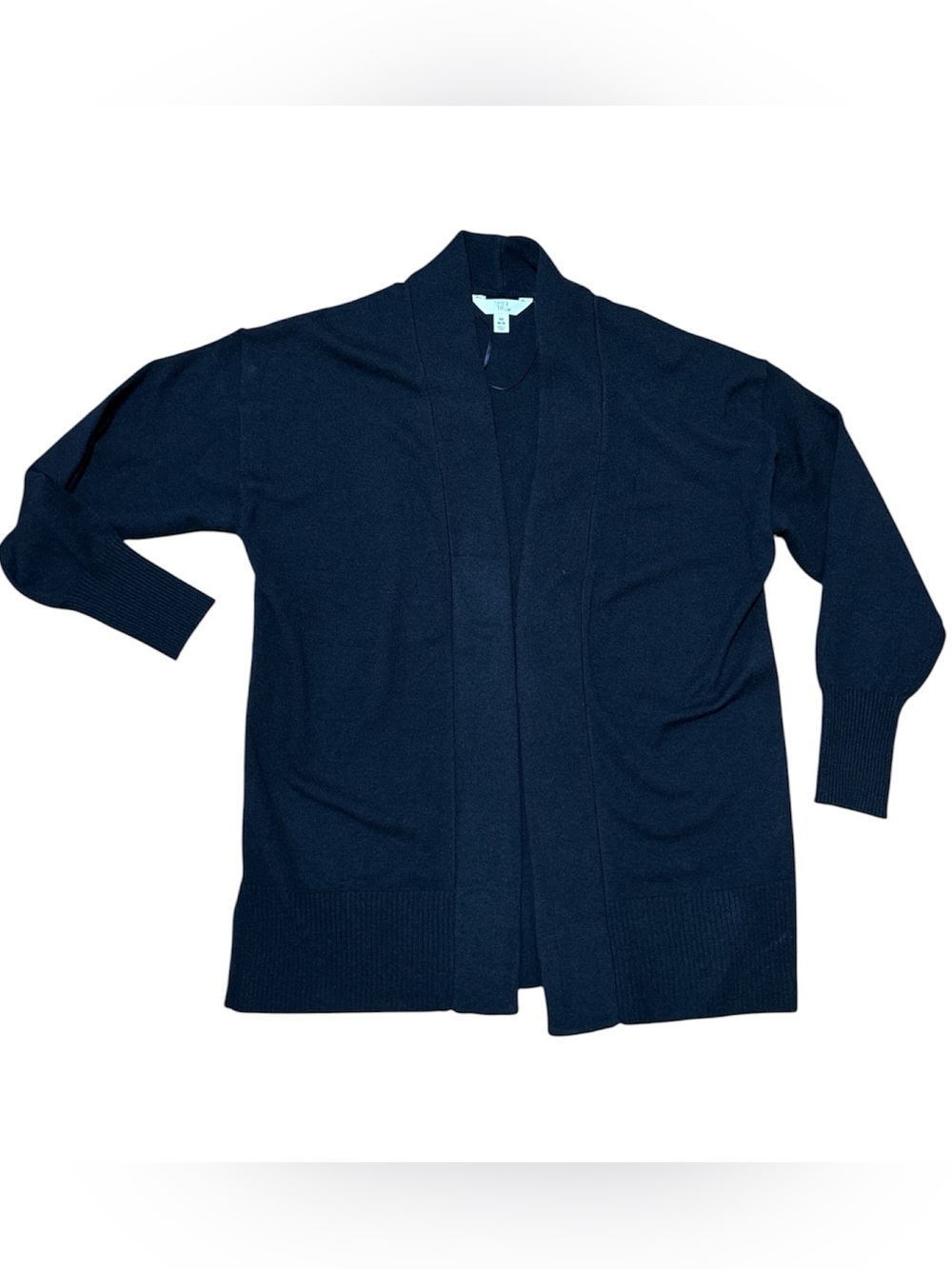 Time and Tru Open Front Cardigan Sweater with Long Sleeves, Lightweight, Size XS - Picture 10 of 13